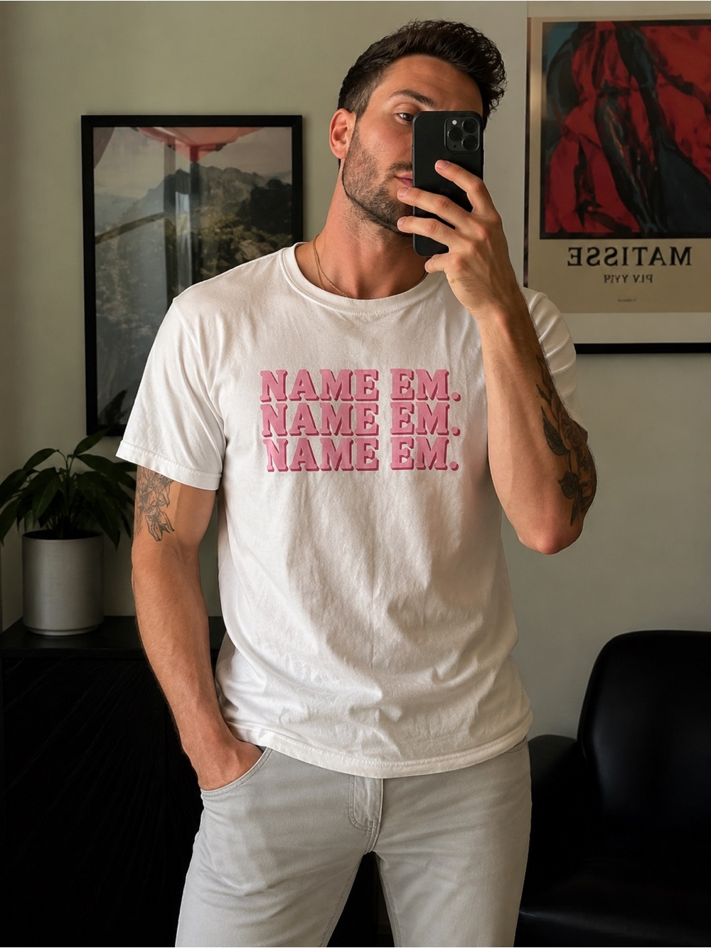 ‘NAME EM’ t shirt